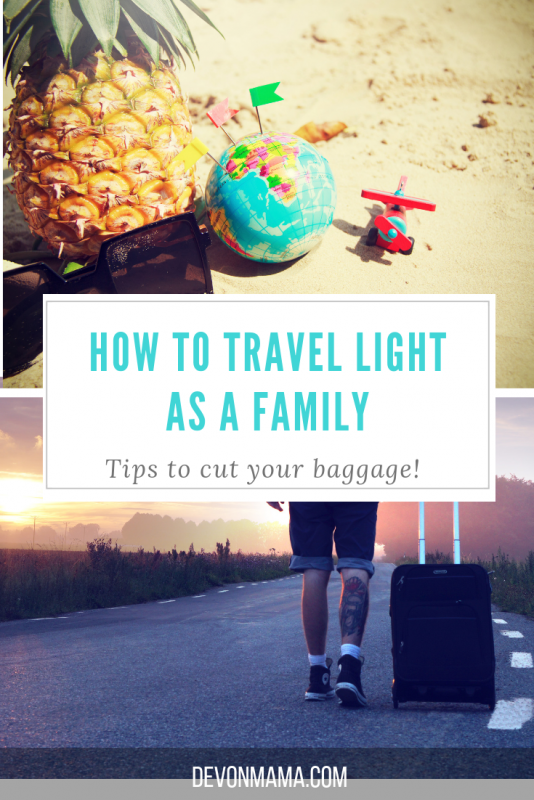 Cut your holiday baggage down and travel light as a family. If you've got a summer vacation booked with kids then these tips to help reduce your packing will help. Got a baggage allowance that's low? Want to know how to pack light? We share our top tips on taking a trip with minimal bags as a family.
